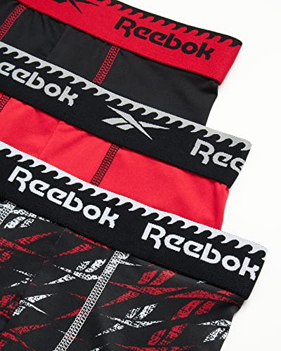 Reebok Boys Boxer Briefs - 3 Pack Performance Stretch Athletic Long Leg Underwear Boxers for Boys with Support Pouch (6-18)2