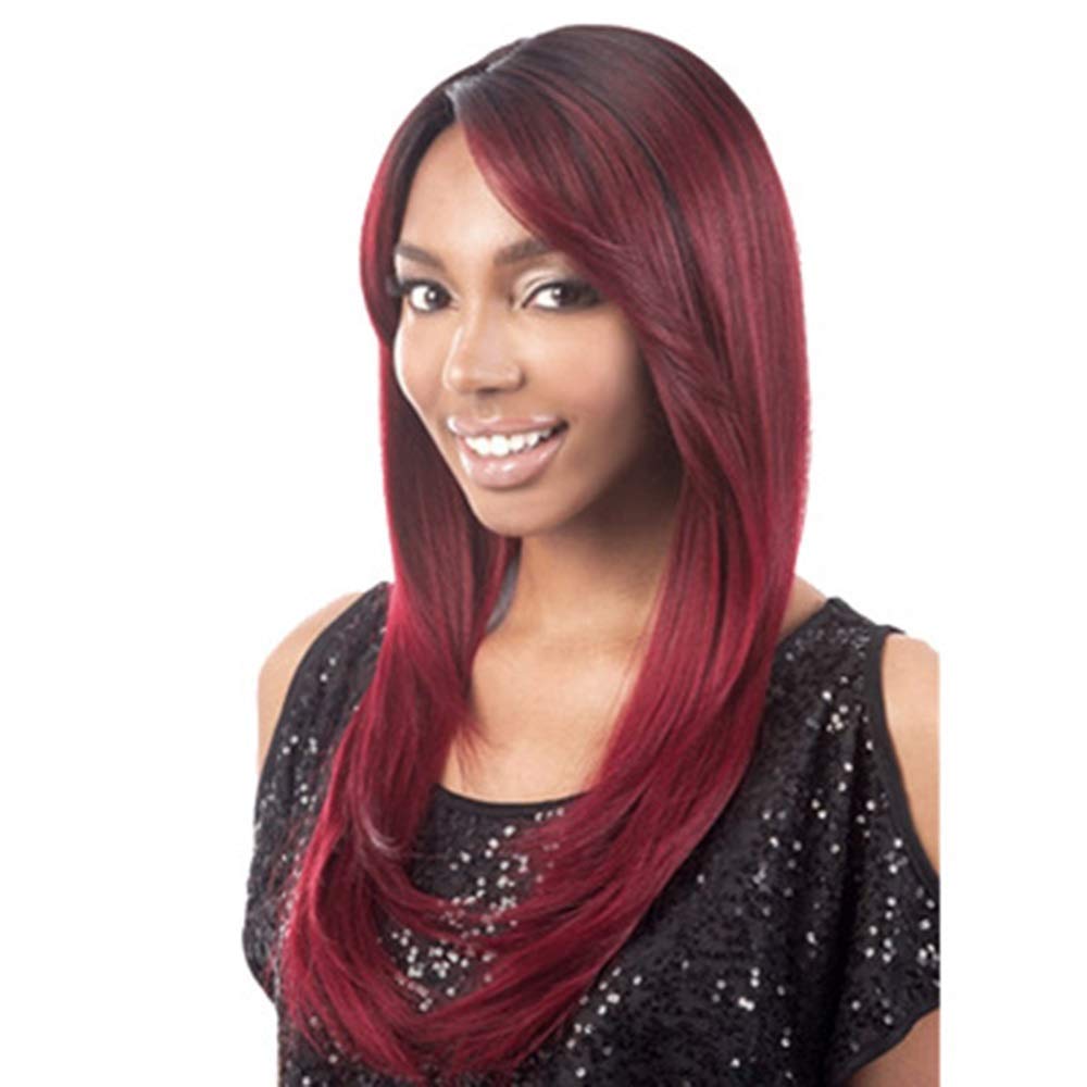 Perruque vin rouge cheveux longs lisses pour vos soirées et looks branchés