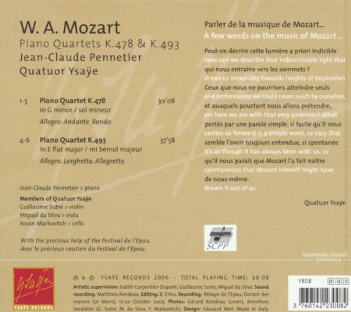 Quartetto Per Pianoforte E Archi K