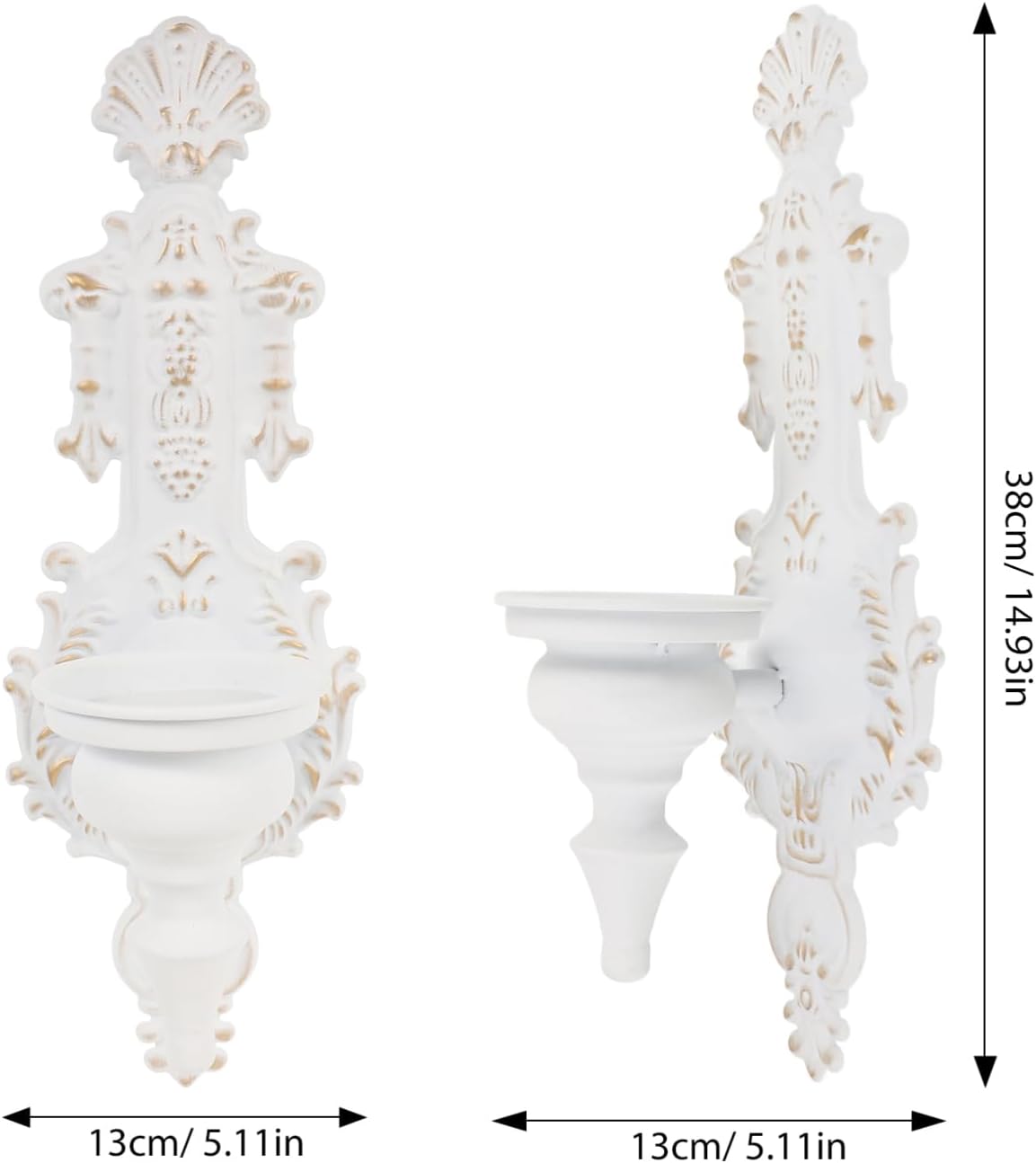 Cabilock Creative Wall-Mount Candle Holder Elegant Iron Taper Candle Stand Unique Home Decor for Parties Weddings Housewarming Stylish European Design Easy to Install