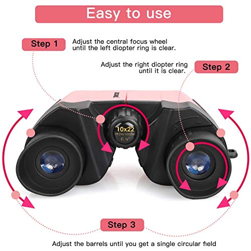 DECDEAL Binóculos para crianças ao ar livre, binóculos para iniciantes, mini portáteis, binóculos pa