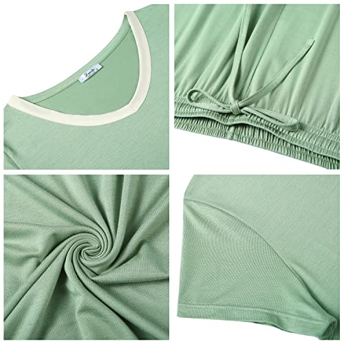 Image of Joyaria Cooling Pajamas Bamboo Viscose Lightweight PJs Set Women Wicking Sleepwear for Night Sweat S-XXL