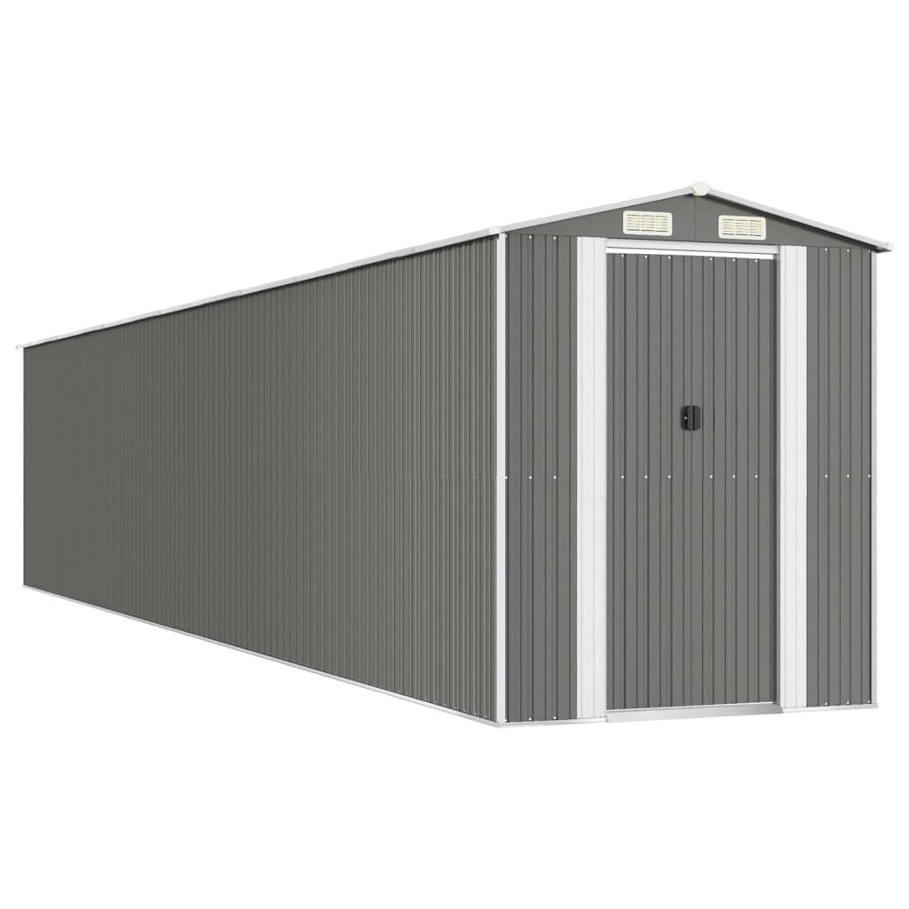 Générique Abri de Jardin Gris Clair 192x1021x223 cm Acier galvanisé,Maison & Jardin,Pelouses & Jardins,Vie en extérieur,Structures extérieures,Cabanes & abris de Jardin,3147448