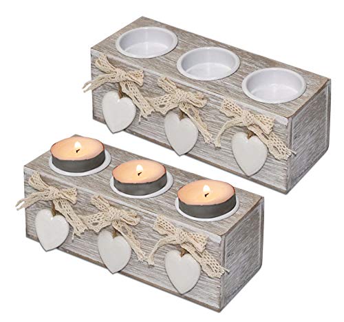 TTdayup - Juego de 2 candelabros Decorativos de Navidad de San Valentín Cover