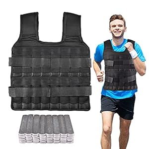 Surmountway Weight Vests for Men Workout Strength Training Weighted Jacket