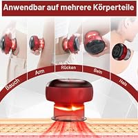 Mapille Schröpfgerät Elektrisch Infrarot, Schröpfen mit 12 Gängen und Fernbedienung, Guasha Schröpfmassagegerät, Schröpftherapie, Vakuum Massagegerät für Schmerzlinderung Körperentgiftun (Rot) – Ansicht 6