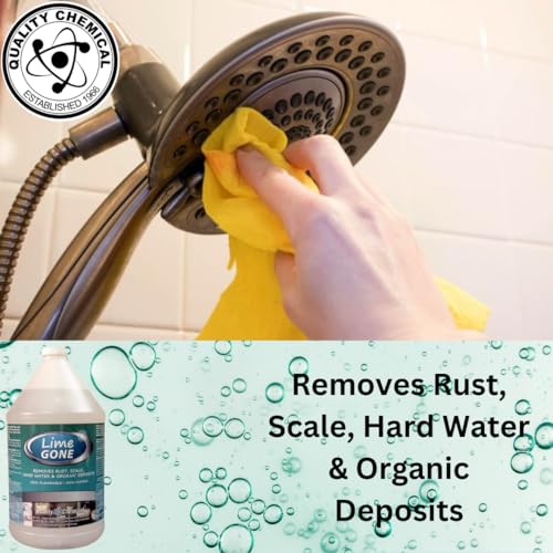Quality Chemical Lime-Gone Remover - Calcium, Lime and Hard Water Stain Remover for Bathroom, Shower and Tile - Lime a Way - 128 oz (Pack of 1) - Thumbnail 2