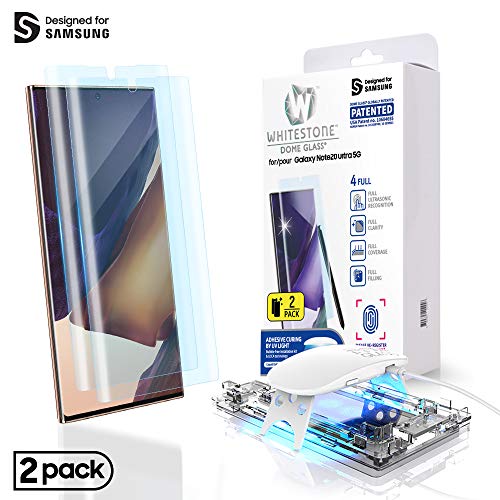 Lot de 2 films protecteurs d'écran pour Galaxy Note 20 Ultra avec bords incurvés en verre trempé pour Samsung Galaxy Note 20 Ultra