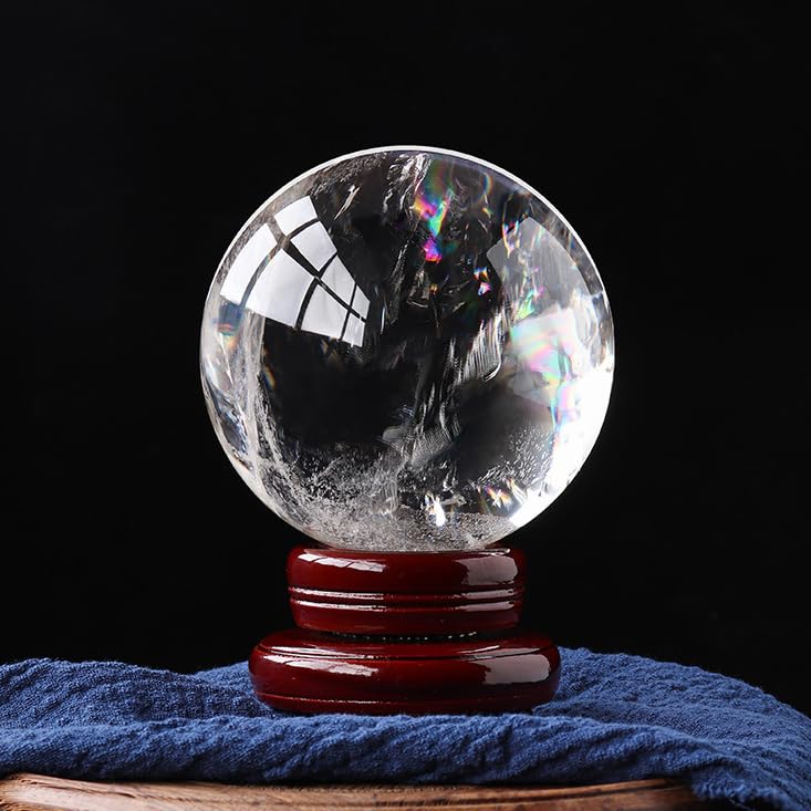 Sphère en cristal transparent 50mm décoration bureau et mariage chic - 5