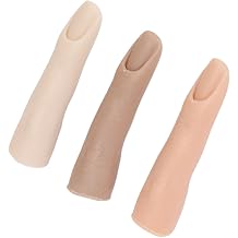 Silicone Practice Fingers Hand, Nail Training Finger Bendable Flexible Silicone Practice Finger Model Silicone Nail Training Finger for Acrylic Nails Manicure Art Finger Mode