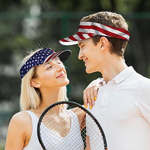 Image of Cute Funny Flag Hat Women Men Adjustable Flag Sport Sun Visor Hat Summer Fashion Sun Cap Beach Flag Hat