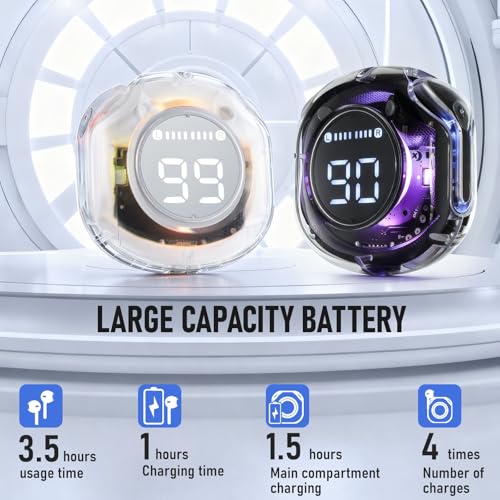 Wireless Bluetooth Earbuds 2-Pack, Black + White Dual Color, with Charging Case, Crisp Call Quality, Quick Pairing for iPhone Android, Lightweight for Gym, Running & Daily Listening - image 2