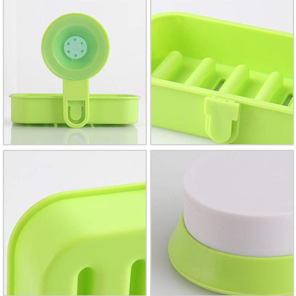 HARIHUB Plastic Plates Double Layer Soap Box Holder Stand/Dispenser Multi 4