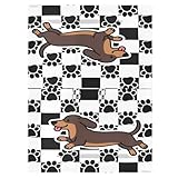 Stroller Sun Shade Cover Fit Net for Bassinet,Protects from Dust and Snow Funny Dachshund Dog Black White Checkered