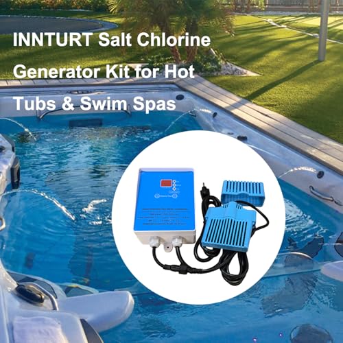 INNTURT Salt Chlorine Generator Kit for Hot Tubs & Swim Spas - Saltwater Chlorination System (Up to 2000 Gallons) with Easy Installation & Low-Salt Water Care