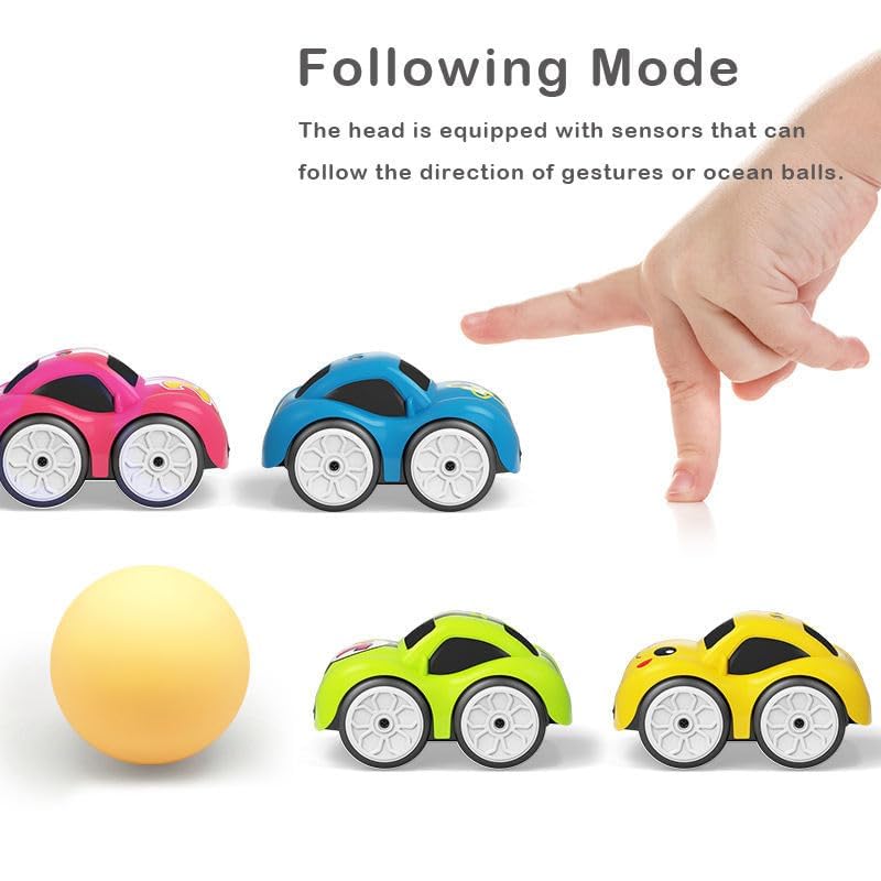 Image of Magic Induction RC Intelligent Sensor Car | 2.4GHz Remote Control Line Following Car with Infrared Sensor, LED Lights, Music, USB Rechargeable Educational STEM Toy for Boys & Girls
