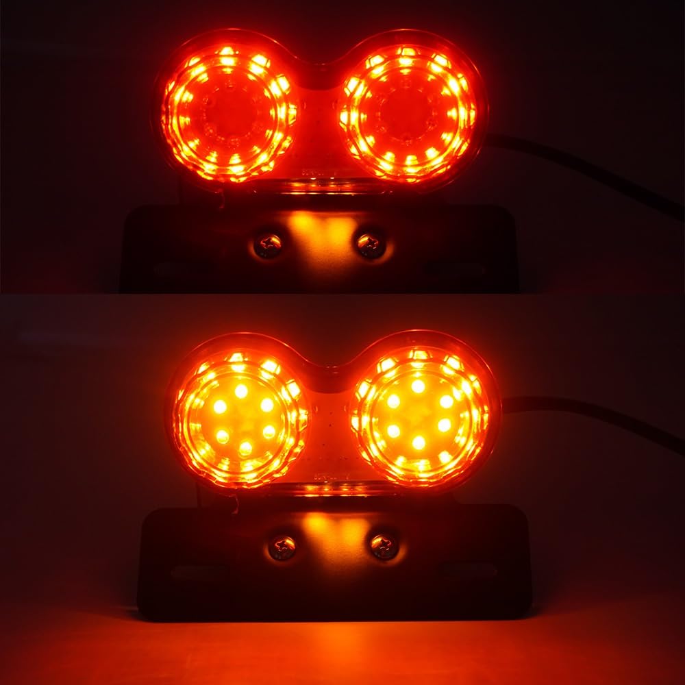 Fanale Posteriore a LED per Motocicletta, Luce di Stop Posteriore, Luce Freno, indicatore di direzione per Targa.