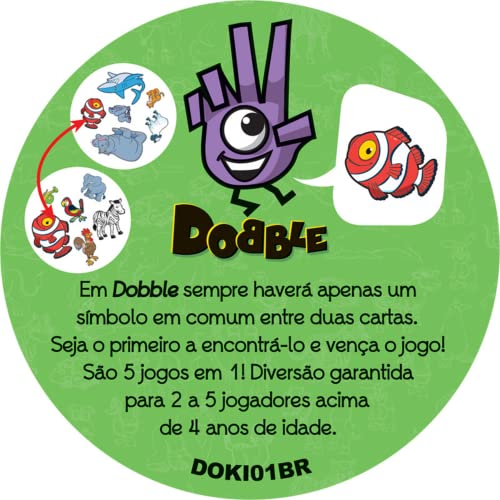 Galápagos, Dobble: Animaizinhos, Jogo de Cartas Competitivo, 2 a 5 jogadores, 10min