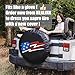 HEALiNK Spare Tire Cover,PVC Leather Waterproof Dust-Proof American Flag Rv Wheel Covers for Jeep Liberty Wrangler SUV Camper Travel Trailer Accessories (15 inch for Tire Φ 27
