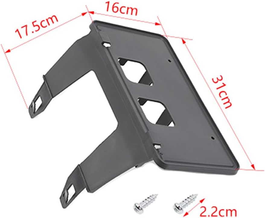 Front License Plate Bracket Holder NO Drill Front Bumper License Plate Frame Compatible with 2020 2021 2022 Ford F250 F350 Accessories