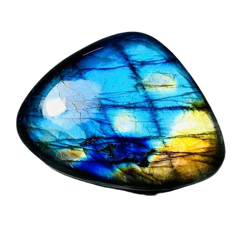 Labradorite bleue naturelle cabochon forme fantaisie 33x25x6mm gemme pour bijoux GH_NAT_01733