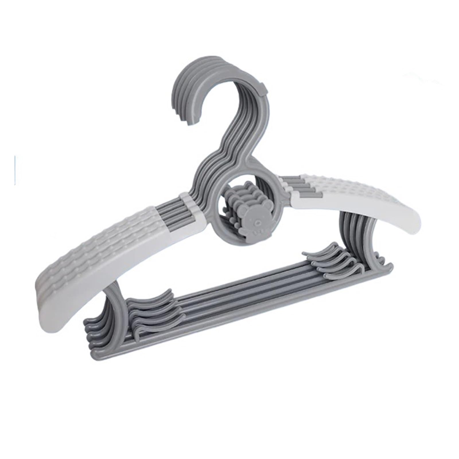 Coat Hangers Non-slip Clothes Hanger Adjustable Storage Hangers Cute Clothes Organizer Closet Coats Rack(Gray,10PCS)