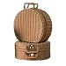 Rattan Korb Tasche, Vintage Handkoffer mit Tragegriff Picknickkorb mit Schloss Gewebter Aufbewahrungskorb Geschenkboxen Körbe Für Kleidung, Decken, Handtücher, Spielzeug. (S)