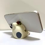 Support de téléphone Cat, Support de Téléphone Résine mignon pour Bureau, Mini Cat Lover Gift, Support de téléphone non-dérapant pour Smartphones, Décor de bureau compact (3.3 x 2.3 x 2.0 Pouces blanches)