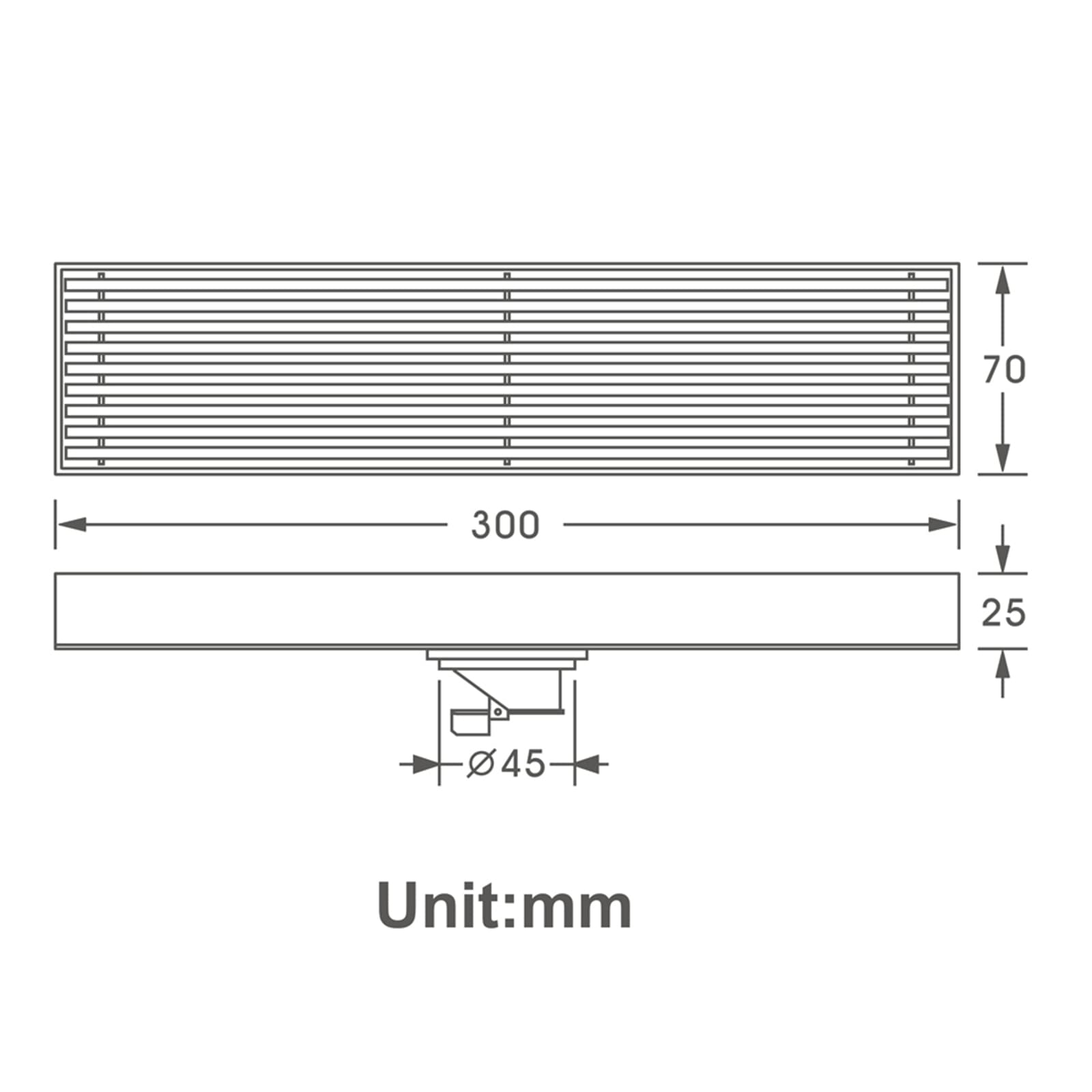 Desagüe de Ducha Lineal, desagüe de Suelo Rectangular de 12 Pulgadas, desagüe de Suelo de Ducha de Acero Inoxidable 304 con Rejilla y Cubierta extraíble, para baño,Black