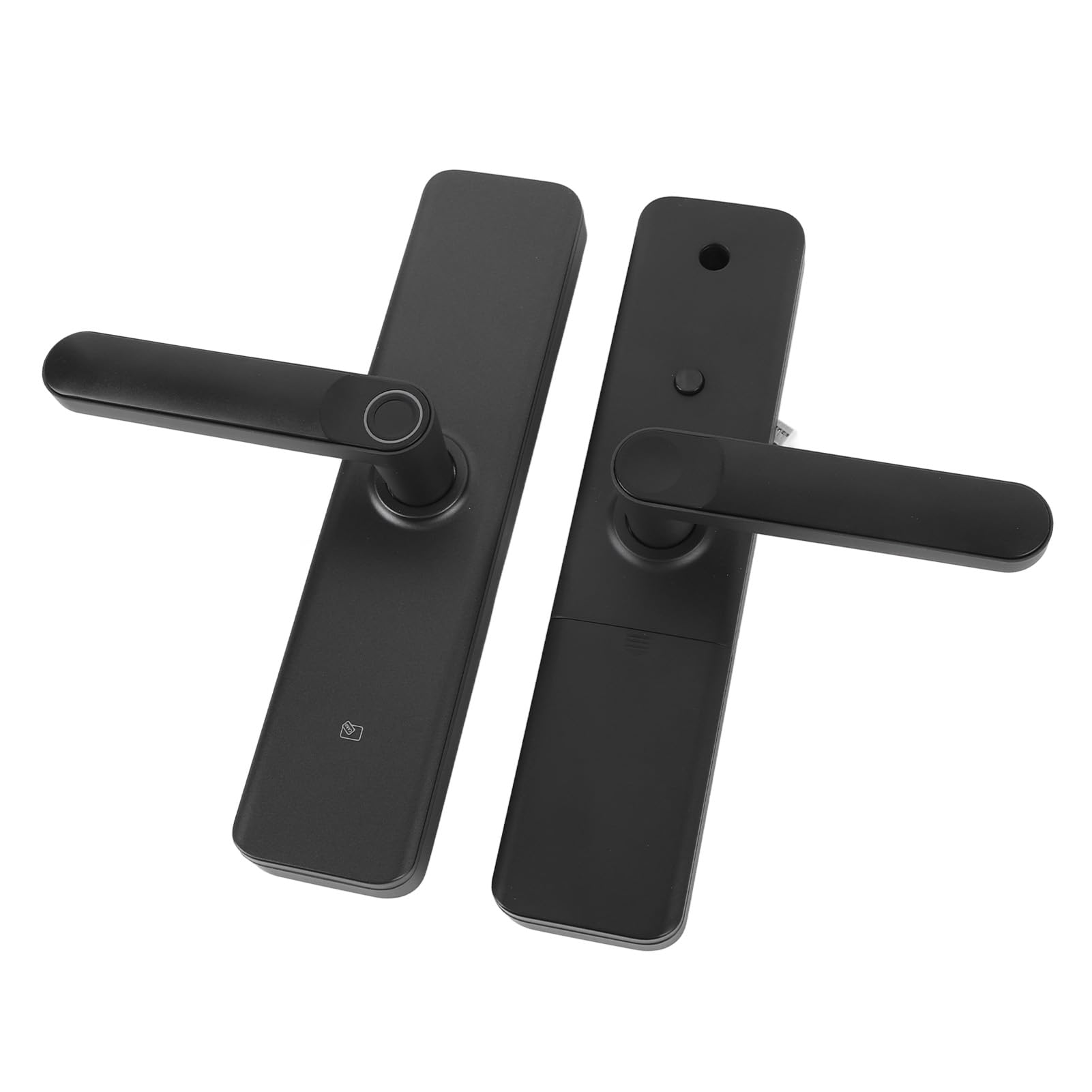Fingerabdrucksperre mit 2 Tasten, 2 IC-Karten, Zugangscode-Identifikation, intelligenter Türgriff für Holztüren, Büro,