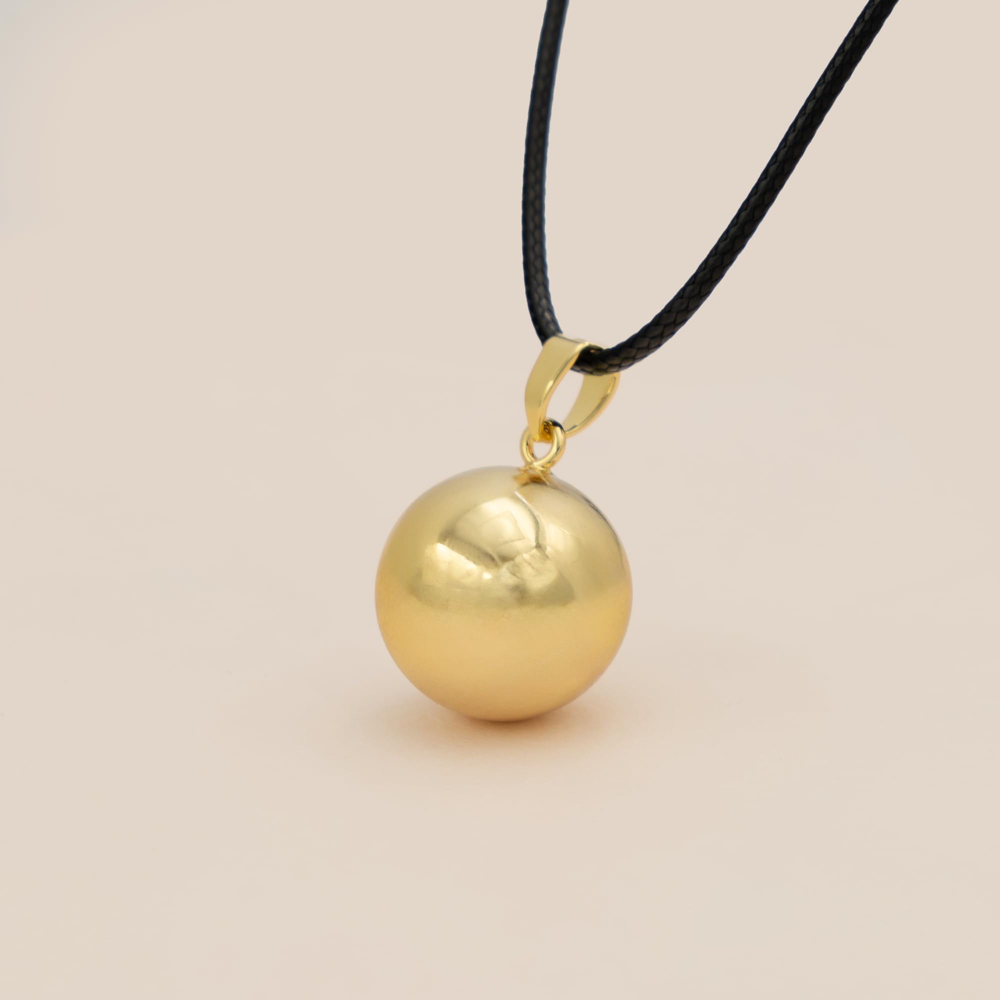 Schwangerschaftskette mit Harmonieglocke Gold - 110cm + 5cm verstellbar - Babyshower-Geschenk für werdende Mütter