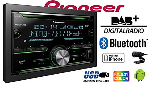 Pioneer FH-X840DAB Doppel-DIN Autoradio mit Bluetooth und DAB+