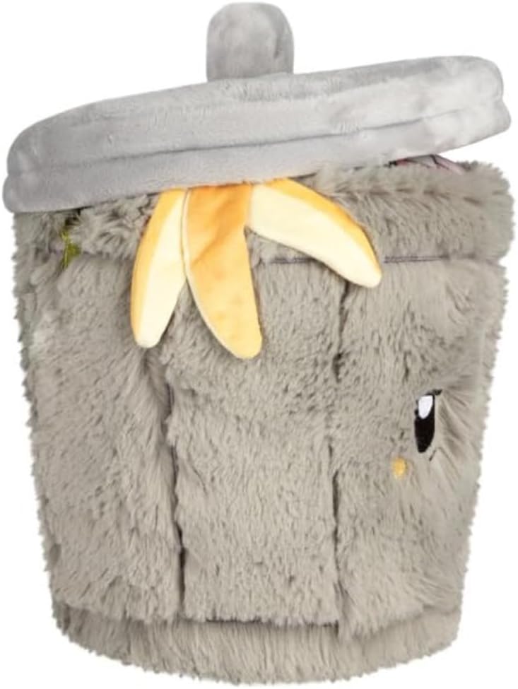 Squishable - Mini Trash Can - 10 in - Soft Toy Collectible Stuffed Animal - Flips Open