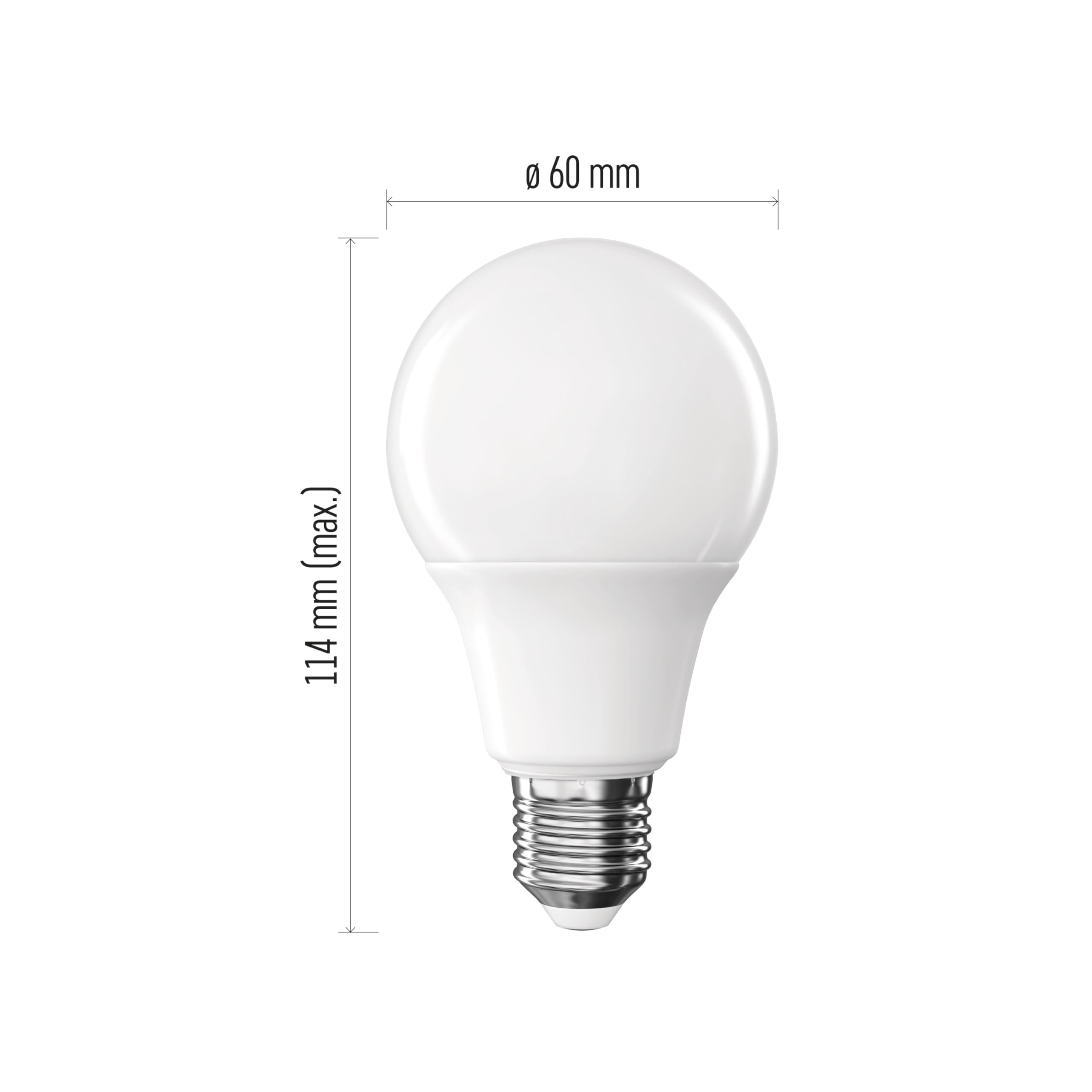 EMOS Lampadina LED Edison A60, confezione da 2 pezzi, 5,9 W, ricambio per lampadina da 60 W, trasparente, con attacco E27, luminosità 806 lm, luce bianca calda 2700 K, durata 25000 ore, CRI min. 80