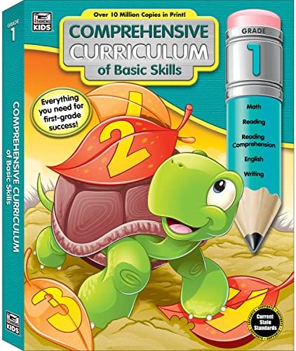 Comprehensive Curriculum of Basic Skills 1st Grade Workbooks All Subjects, Math, Reading Comprehension, Writing, Spelling, Vocabulary, Addition, Subtraction, First Grade Workbook Ages 6-7 (544 pgs)