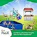 Funphix Kid's Playground Slide Set - Montessori Jungle Gym - STEM Buildable Climbing Toys for Toddlers 2-12 - Indoor & Outdoor Playhouse, All-in-One Set, 511 Pcs