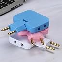 SNULOZA 3 in 1 Adapter Plug | 180 Degree Rotatable Wireless Mini Slim Outlet Adapter | Multi Foldable EU US Converter | 2 Pin Rotate Plug for Charging Multiple Devices gallery image