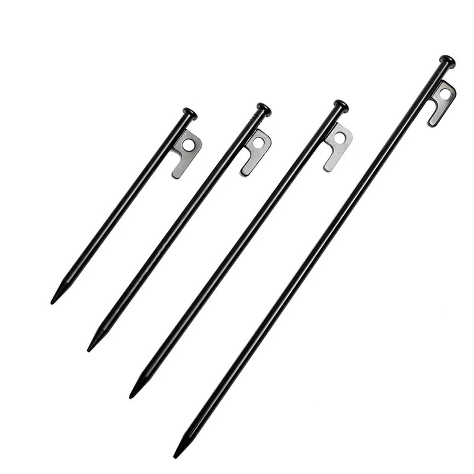 25/30/40 cm Robuste Stahl-Zeltheringe Outdoor-Überdachungspfähle Heringe Camping-Bodennagel-Heringe Strandzeltheringe