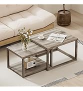 Amazon.com: Giantex Rattan Coffee Table, 2-Tier Oval Acacia Wood Tea ...