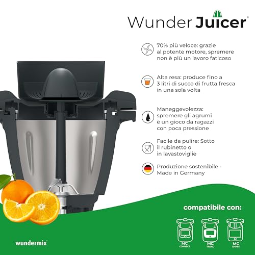 Wundermix - Spremiagrumi Wunderjuicer® Per Monsieur Cuisine (Connect, Trend, Smart) • Spremiagrumi Ed Estrattore • Made In Germany - 3