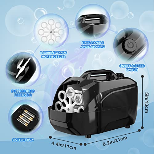 Bubble Machine, Automatic Bubble Blower Bubble Machine For Kids Toddlers Portable Bubble Maker With Remote 5000+ Bubbles/Min Bubble Toys For Indoor Outdoor Birthday Party #TOP7