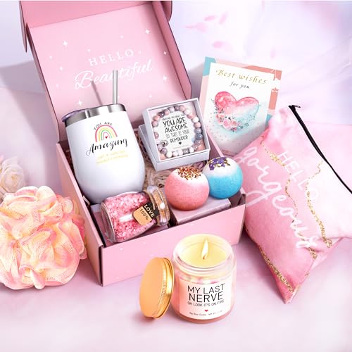 Mothers Day Gifts for Mom,Birthday Gifts for Women Friendship,Spa Gifts Basket with Wine Tumbler,Gift Set for Women,Self Care Gift Idea for Mom,Her,Female Friend,Sister,Wife,Unique Gifts for Women - Image 3