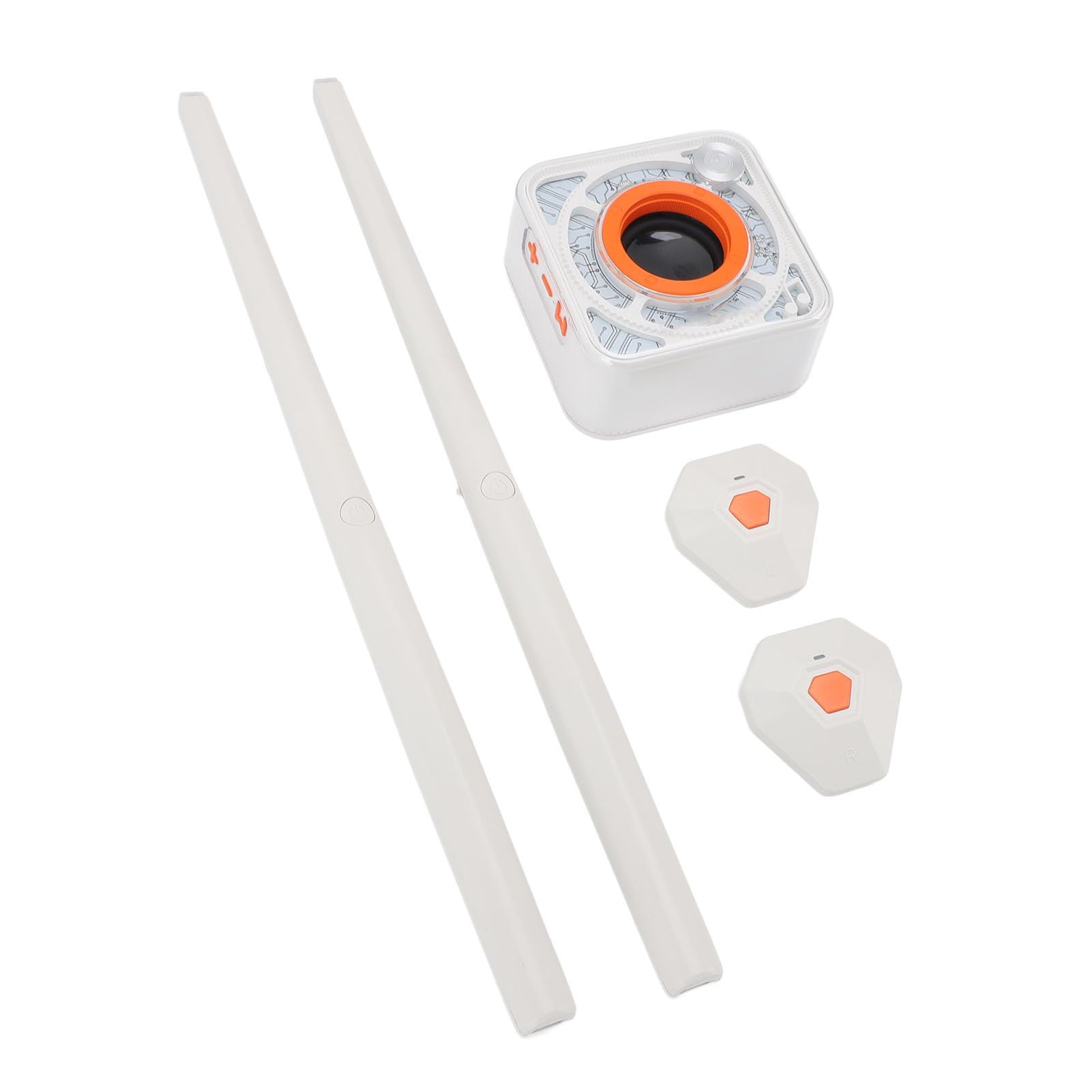 Generic Somatosensory Air Drum Kit Set di Batteria Portatile con Rilevamento del Movimento 3D per realtà Virtuale per la Casa All'aperto, Materiale ABS Leggero, Piacevole Esperienza di Gioco