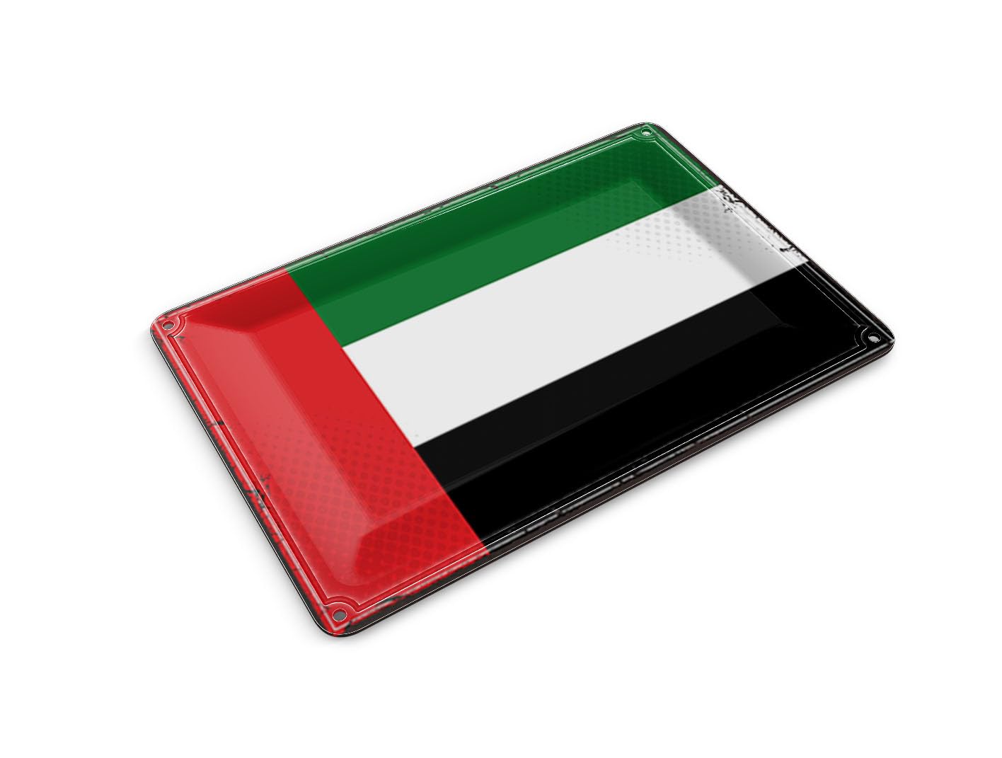 Femer Tin Postcard Arab Emirates Flag 14 x 10 cm Retro Flag Decorative Sign