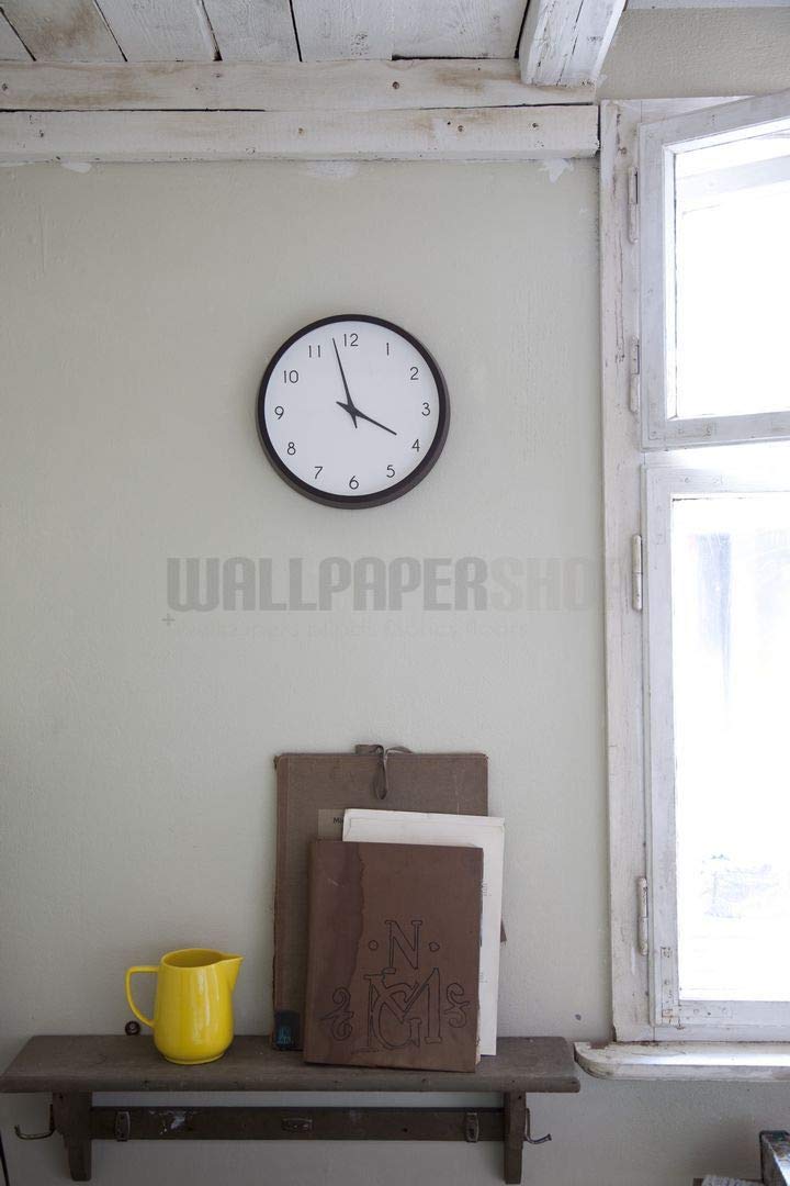 Lemnos Campagne Clock Braun Orologio da Parete, Legno, Marrone, 40 x 40 cm