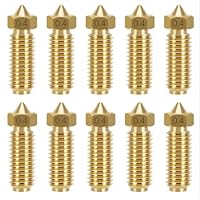 10 Stück 0,4 mm Messingdüsen Kompatibel mit Anycubic Kobra 3 Combo Kobra S1, 3D-Drucker Messing Stainless Steel Hotend Düsen Extruder 1,75 mm kompatibel mit FDM Filament, 3D Drucker Zubehör