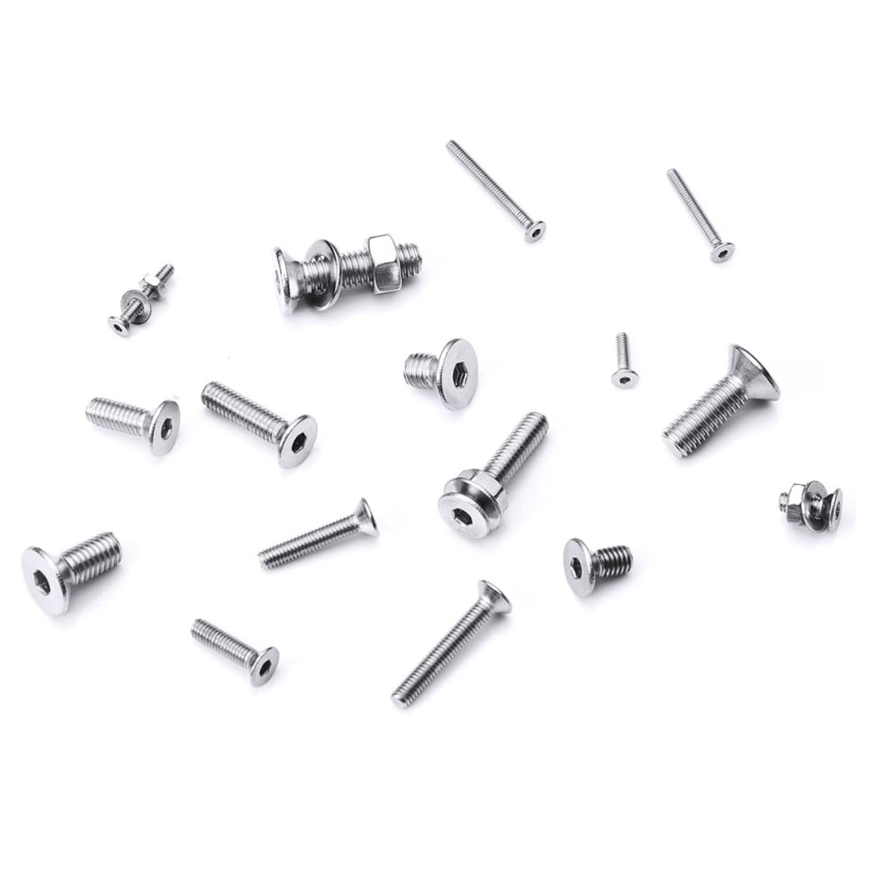 880pcs Metal Screws Bolts Kit Organizing Case Resistant Assorted Fasteners for Home Automotive and Workshop Use for Electronics Machinery and Model Assembly