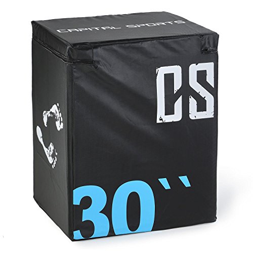 CAPITAL SPORTS Rooko - Soft Jump Box avec Rembourrage en Mousse et revêtement Vinyle pour Entrainement pliométrique - 76cm