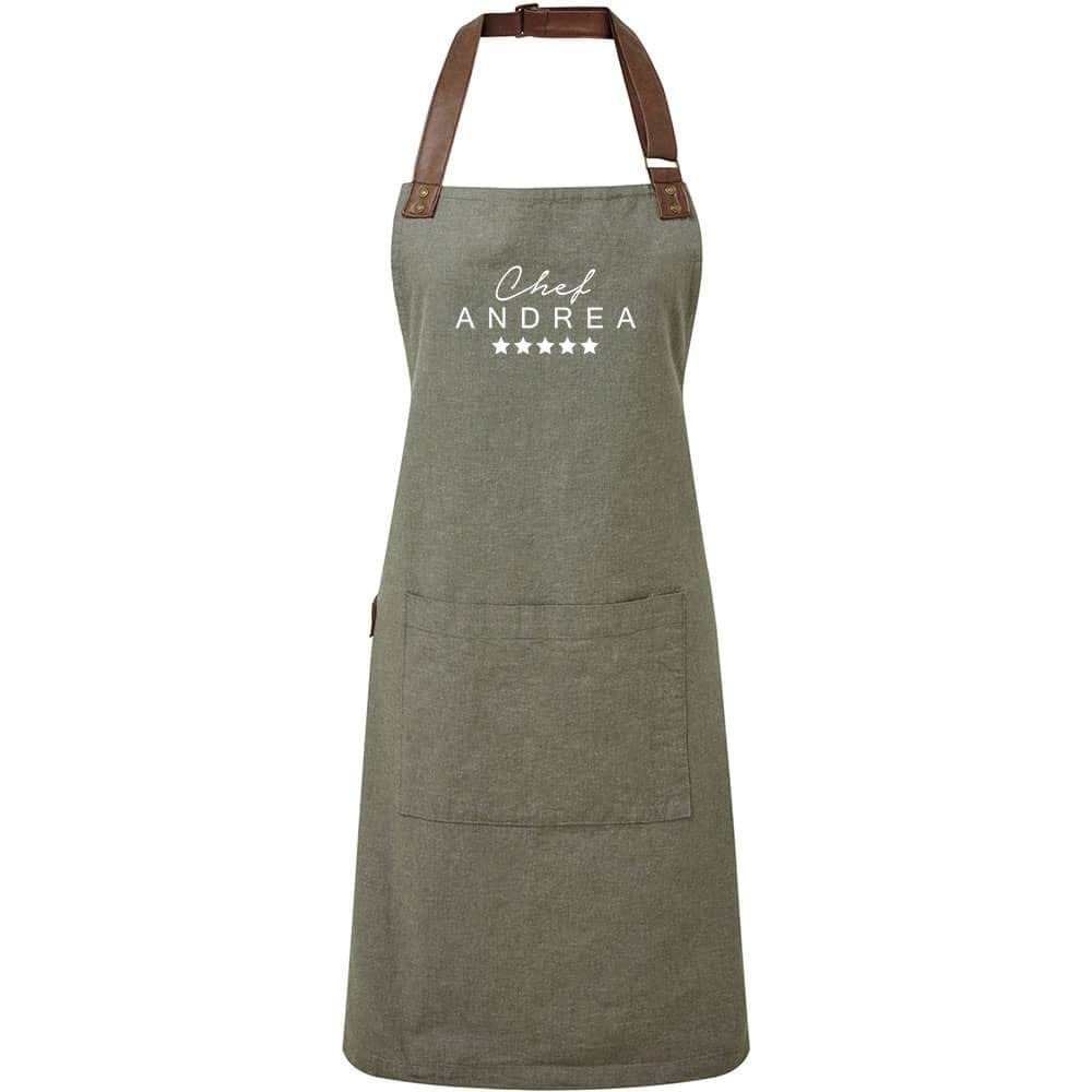 Genérico Delantal Premium Vintage Mujer Personalizado con el Nombre Cocina Adulto