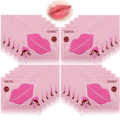 FANICEA Collagen Crystal Lip Masks 30 Pieces Membrane Moisturizing Gel Lip Pads Natural Remove Dead Skin Anti-Aging Anti Chapped Hydrating Lip Cosmetic for Dry, Chapped Lips(30 Packs)